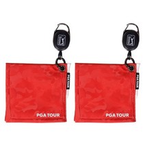 PGA Tour 카모 골프 릴클리너 스포츠타월 레드 x 2, 상세페이지 참조