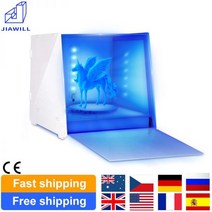 [케이로] 353213 SUNLU UV 수지 경화 박스 LCD DLP SLA 3D 인쇄 모델 360 도 턴테이블 타이머 제어, Box EU plug