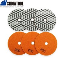 SHDIATOOL-다이아몬드 연마 패드 6 개 100mm 30-3000 건식 샌딩 화강암 대리석 타일 그라인딩 플레이트, [01] 4 inch, [10] 6pcs Other Mix