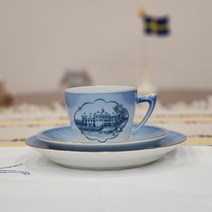 (엔틱빈티지) 덴마크 빙앤그뢴달 B&G 찻잔 커피잔 세트 STROMSHOLM (접시별도), 찻잔 소서