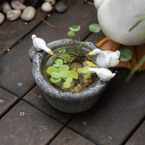 조경 정원 연못 인테리어 오리 백조 조형물 전원주택, 0020 오리화분(소)