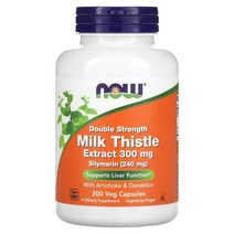 Now Foods (나우 푸드) 나우푸드 2배 강도 밀크 시슬 추출물 300mg 베지 캡슐 200정, 3개
