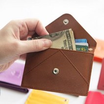 목걸이 20대 여자 카드지갑 예쁜 여성 동전지갑, 레드