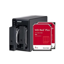 QNAP TR-004 4 베이 다스 USB 타입 C 블랙, WD NAS 드라이브_2 Bay