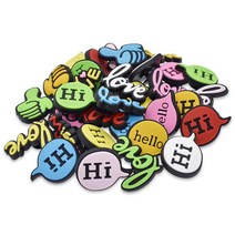 지비츠 크록스 호환 파츠 말풍선 러브 Love 장식 신발, 9