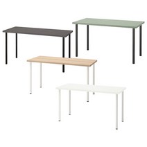 이케아 LAGKAPTEN 테이블 (140x60)+ADILS 기본다리세트, 다크그레이상판-블랙다리