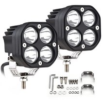 BMPUG LED 조명 바 배선 하네스 키트 리드 나일론 와이어 2개 5.9m(19피트) 12V 40A 로커 스위치 릴레이 퓨즈 작업 포드 운전 안개등 오프로드 트럭 ATV UTV, White