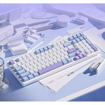 키보드 게이밍키보드 레트로 키캡 컴퓨터 키보드키캡 커스텀 게이밍 핫스왑, 공식 표준, G. V98Pro 메이플 슈가, Zhiqiu 축
