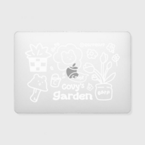 어프어프 어프어프 WHITE DRAWING COVY GARDEN(맥북-클리어하드) E2304_0279