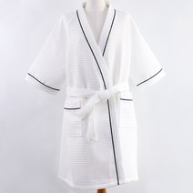 어메니티타올 사계절 와플 호텔 샤워 가운 업소용 피부샵 고급 로브, 화이트, 1개