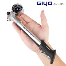 지요 GIYO GS-02D 자전거 펌프 자전거펌프 용품 300 psi, 실버, 01 GS02D Pump Silver