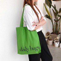 여름데일리가방 가벼운가방 여자 캐주얼룩 에코 숄더백 컬러 레터링 캔버스 -72394EA
