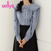 샐리 카라프릴핀턱블라우스_I3A-IBL035