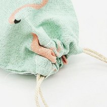 파우치 면 이너 백 더 스트 복주머니 홍학 대 순면코튼 천 에코 링 면주머니 오가닉원단