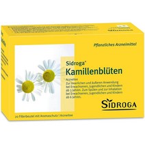 독일직구 하이드로가 카모마일 플라워 티 - 과약물 티 - 20 x 1.5g 필터 백, 수량, 상세참조