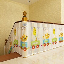 계단 난간 안전 그물망 아기 펜스 컬러 인쇄 어린이 가정 보호 네트 발코니 두꺼운 내구성 로프 2M 3M, [01] 2 Meter A