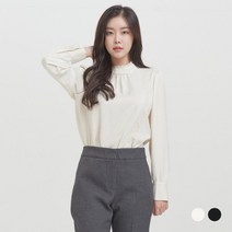 [클라비스] 하이넥 레이스 매치 블라우스 (2colors) CVBWA4V03M