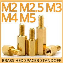 M2 M2.5 M3 M4 M5 육각 황동 스탠드 오프 보드 랙 스터드 나사 스페이서 볼트, M4 (Thread 6mm), 4mm (30pcs), 1개