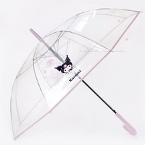 초등 여아용 장우산 쿠로미 투명우산 보라색 야외활동 학원 소풍 준비물