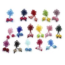 국화 장식 매듭 전통 수술 고리 완제품 학습 놀이, 초코모카