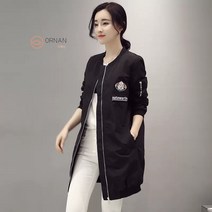 오르난 여성 캐주얼 야구 패션 집업 롱 점퍼 tz526