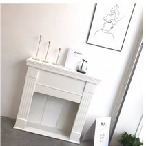TAOYE 북유럽 복고풍 엔틱 벽난로 현관테이블 선반 인테리어 현관 콘솔, 화이트/무지/1m