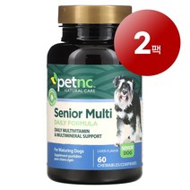 리암마켓 petnc NATURAL CARE 펫엔시 노견용 건강 관리 보충제 종합 비타민 포뮬라 소프트 츄 60정 1팩, 2팩