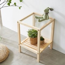 그린우드 마코 원목 침대 협탁 미니협탁 2단, 단품