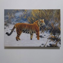(추억바구니) 휴고 웅에비터 캔버스 명화 액자 실사 출력 호랑이 그림