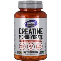 나우푸드 Now FoodsSports Creatine Monohydrate 스포츠 크레아틴 750 mg 캡슐 120개입, 120정, 1개