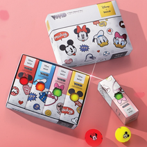 볼빅 디즈니 미키 미니마우스 귀여운 비비드 칼라볼 12구 캐릭터 아빠 엄마 남자 여자 친구 필드 동반자 선물 세트 홀인원 기념품 판촉물 선물용