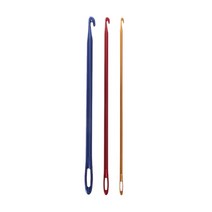 아프간 알루미늄 크로 셰 뜨개질 후크 뜨개질 바늘 손 니트 도구 스레딩 구멍, Multi-Colored
