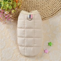 강아지 패딩 작은 중형견 겨울 저렴한 강아지 옷 방풍 민소매 강아지 다운 패딩 경량 몰타, 01 beige_05 XL