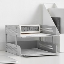 병원 학원 유치원 자료 서류받침 2단 처방전 자료정리 데스크정리함 트레이, 쿨그레이