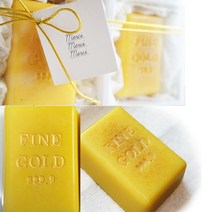 안솝 / 골드바 비누 2구 선물세트 / 쇼핑백 증정 / 수제비누/ 천연비누, 1개