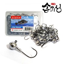 손피싱 썬베이트 지그헤드/광어 다운샷 우럭 배스 채비, 1/2oz(35개입), 중간바늘