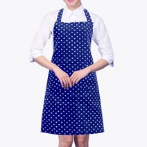 블루 땡땡이 앞치마 체인점 과일 피자 햄버거 WC18, WC18 블루스타