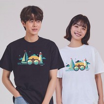 키밍 망원경 여름 바다 배 커플여행룩 여행시밀러룩