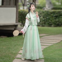 의상 레이스 여성 퓨전한복 고급 새해 복장 의류 드레스 옷고름 자수 폐백