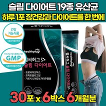 락토바실러스 락토바실루스 루테리 가세리 신바이오틱스 다이어트 슬림 19종 유산균 HCA 가르시니아 가르시아 캄보디아 감보지아 추출물 분말 가루 스틱, 30포 X 6박스 (6개월분)