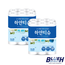 하얀티슈 3겹 천연펄프 데코 화장지 25m, 2팩, 30롤