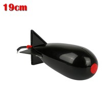 롱샷 낚시 미끼 로켓 피더 플로트 홀더 메이커 태클 스톰 폭탄 잉어 펠렛, 19cm 블랙, 협력사