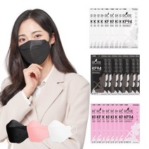 로어 KF94 방역마스크(4중 프리미엄) 대형 3컬러 50매 1박스 화이트 블랙 핑크, 로어 KF94 화이트 1매입X50개