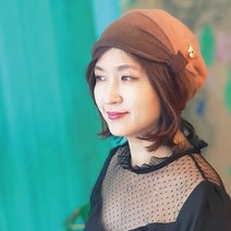 루이엘50%세일가 -오렌지이모션- 니트모자 챙없는모자 베레 비니 또끄 앙고라 울100 니트베레