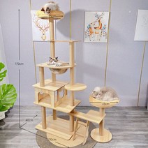 캣타워 다묘 원목 등반 프레임 반려묘 스크래쳐 DIY 대형 캡슐, 가구판재더블보금자리우주계단식