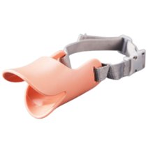 강아지 실리콘 오리입마개 소형견 짖음방지 반려견 마스크 훈련용품, S, 핑크