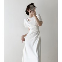 물방울컷 셀프웨딩드레스 브라이덜샤워원피스 돌잔치 스몰웨딩 피로연 결혼식2부 빅사이즈