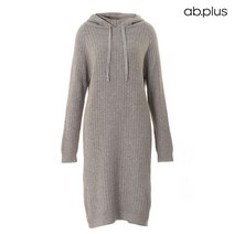 에이비플러스 ab.plus 데일리 후드 니트 롱 원피스 (LSX1MO37A)