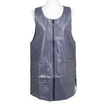 젤로조아 세로 데님 방수 조끼 앞치마 지퍼 작업 주방 식당 업소 조리사, 진청