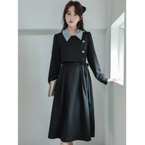 복고풍원피스 경성원피스 개화기의상 복고풍 소녀풍 공주 주름 쉬폰원피스 스퀘어넥 레이스 유럽중세시대